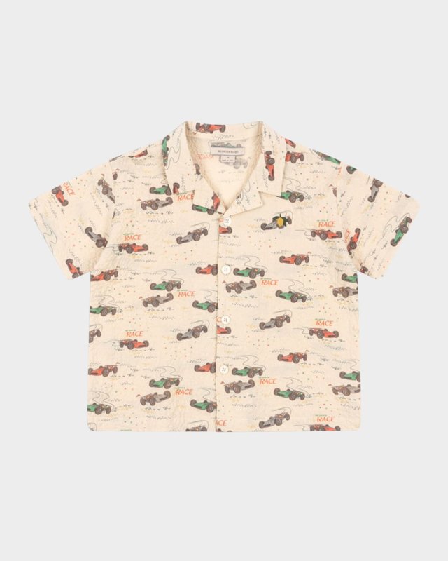 Boy's Elliot Race Car Button Down Shirt, Size 18M-10